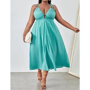 SHEIN Teal Midi Dress